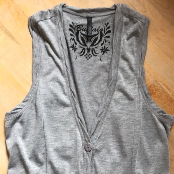 BUFFALO Gray Button Down Long Vest - Picture 7 of 9
